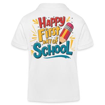 Premier jour d’école Inscription des enfants Élèves de première année - Polo enfant bio Stanley/Stella - blanc - Dos