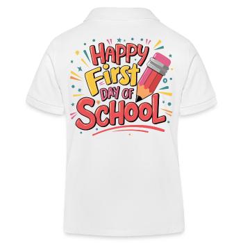 Premier jour d’école Inscription des enfants Élèves de première année - Polo enfant bio Stanley/Stella - blanc - Dos