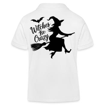 Balai de sorcière d’Halloween Sorcières Be Crazy - Polo enfant bio Stanley/Stella - blanc - Dos