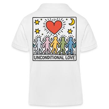 Bedingungslose Liebe - Unconditional Love - Kinder Organic Poloshirt Mini Sprinter von Stanley/Stella - Weiß - Hinten