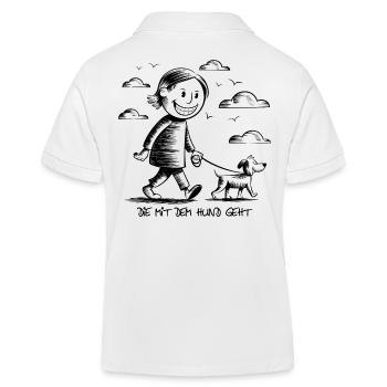 Lustiger Hunde Spruch für Hundeliebhaber - Kinder Organic Poloshirt Mini Sprinter von Stanley/Stella - Weiß - Hinten