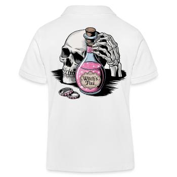 Crâne d’Halloween pétillant de sorcière - Polo enfant bio Stanley/Stella - blanc - Dos