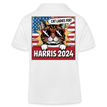 Cat Ladies Pour Kamala Harris 2024 États-Unis Amérique - Polo enfant bio Stanley/Stella - blanc - Dos