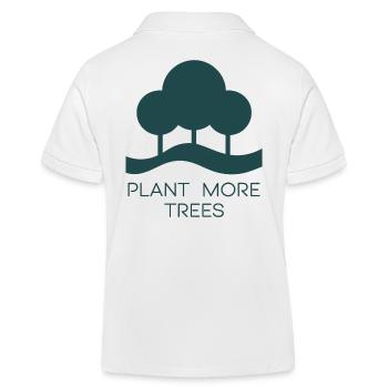 Pflanzt mehr Bäume Naturschutz Aktivist - Kinder Organic Poloshirt Mini Sprinter von Stanley/Stella - Weiß - Hinten
