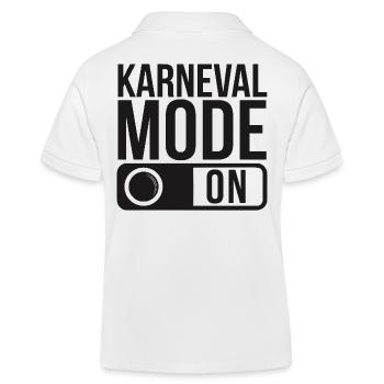Karneval Mode On Fasching Fasnet - Kids Organic Polo Shirt by Stanley/Stella - white - Back