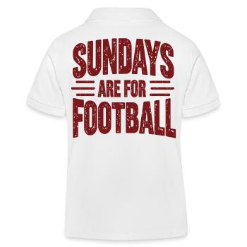 Sundays Are for Football American Football - Kids Organic Polo Shirt by Stanley/Stella - white - Back