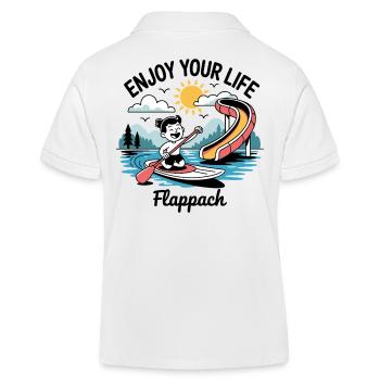 Profitez de la vie - Flappach SUP fun - Polo enfant bio Stanley/Stella - blanc - Dos