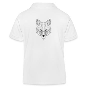 Abstract Fox Essence: Intricate Line Art Interpret - Kids Organic Polo Shirt by Stanley/Stella - white - Back