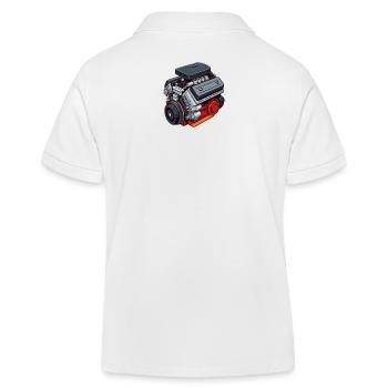 Motor Theme: Classic and Power - Kids Organic Polo Shirt by Stanley/Stella - white - Back