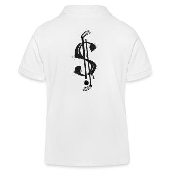 Floorball floorball Floorball player Unihoc-game - Kids Organic Polo Shirt by Stanley/Stella - white - Back