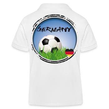 Football Germany - Kids Organic Polo Shirt by Stanley/Stella - white - Back