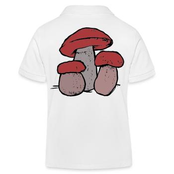 Familie Pilz Waldbewohner Natur Ökologie Wald - Kinder Organic Poloshirt Mini Sprinter von Stanley/Stella - Weiß - Hinten