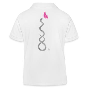 Snake kisses butterfly - Kids Organic Polo Shirt by Stanley/Stella - white - Back