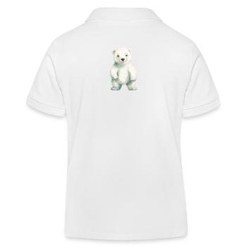 Mascotte de classe ours polaire - Polo enfant bio Stanley/Stella - blanc - Dos