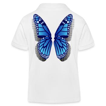 Ailes de papillon monarque - Polo enfant bio Stanley/Stella - blanc - Dos
