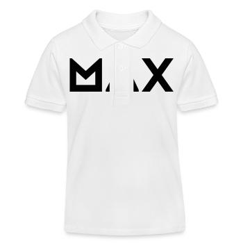 Vorname Max - Kinder Organic Poloshirt Mini Sprinter von Stanley/Stella - Weiß - Vorne