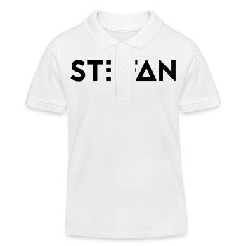 Vorname Stefan - Kinder Organic Poloshirt Mini Sprinter von Stanley/Stella - Weiß - Vorne