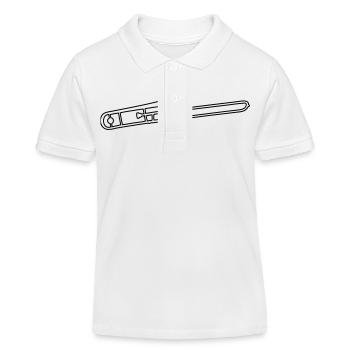 posaune - Kinder Organic Poloshirt Mini Sprinter von Stanley/Stella - Weiß - Vorne