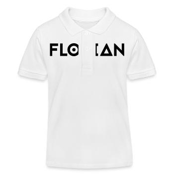 Vorname Florian - Kinder Organic Poloshirt Mini Sprinter von Stanley/Stella - Weiß - Vorne