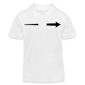 Pfeil Motiv - Kinder Organic Poloshirt Mini Sprinter von Stanley/Stella - Weiß - Vorne