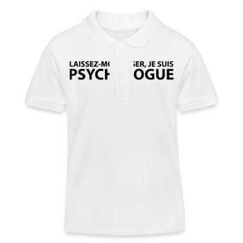 Laissez-Moi passer, je suis psychologue - Polo enfant bio Stanley/Stella - blanc - Devant