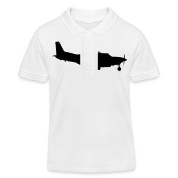 Avion - Polo enfant bio Stanley/Stella - blanc - Devant