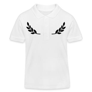 Étoile avec la couronne de lauriers Design - Polo enfant bio Stanley/Stella - blanc - Devant