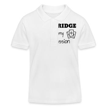 bridge / bridgeur / bridgeuse / cartes - Polo enfant bio Stanley/Stella - blanc - Devant