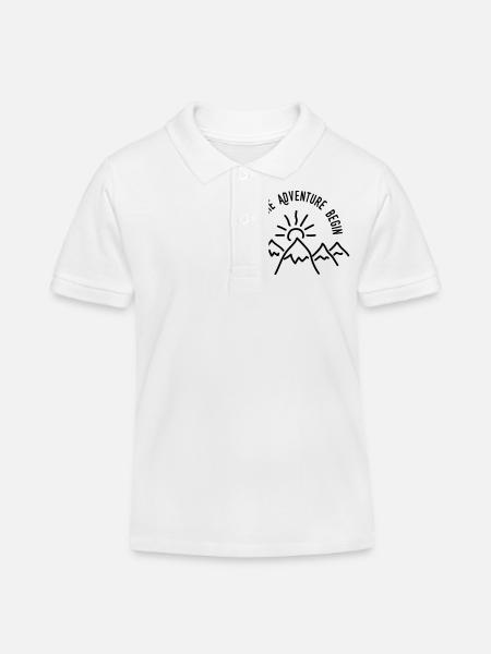 AD Let the Adventure Begin - Polo enfant bio Stanley/Stella - blanc