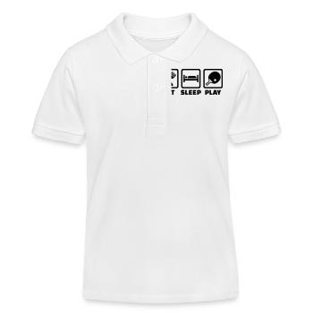 Eat Sleep Ping Pong - Kids Organic Polo Shirt by Stanley/Stella - white - Front