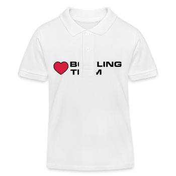 Cœur de l’équipe de bowling - Polo enfant bio Stanley/Stella - blanc - Devant