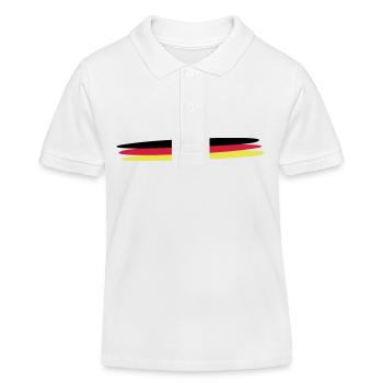 Drapeau de l’Allemagne - Polo enfant bio Stanley/Stella - blanc - Devant