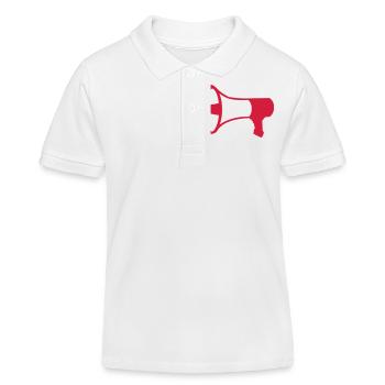 Megafon - Kinder Organic Poloshirt Mini Sprinter von Stanley/Stella - Weiß - Vorne