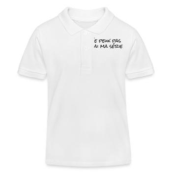 Je peux pas,j'ai ma série - Kids Organic Polo Shirt by Stanley/Stella - white - Front