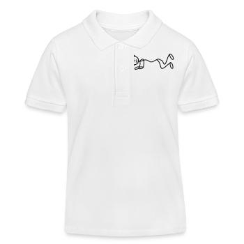 Homme - pompes - push ups - Polo enfant bio Stanley/Stella - blanc - Devant