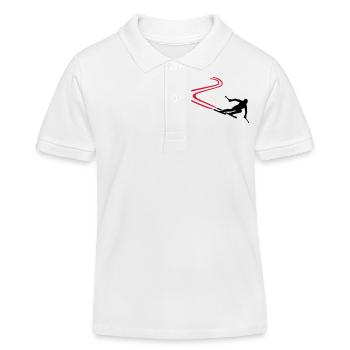 Ski - Kinder Organic Poloshirt Mini Sprinter von Stanley/Stella - Weiß - Vorne