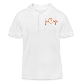 Basketball Pulse - Kinder Organic Poloshirt Mini Sprinter von Stanley/Stella - Weiß - Vorne