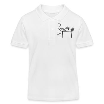 autor schreibt buch - Kinder Organic Poloshirt Mini Sprinter von Stanley/Stella - Weiß - Vorne