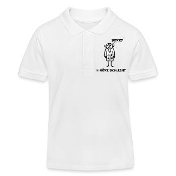 Strichmännchen hört schlecht - Kinder Organic Poloshirt Mini Sprinter von Stanley/Stella - Weiß - Vorne