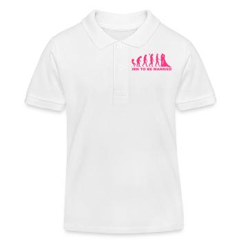 Evolution Hochzeit - Kinder Organic Poloshirt Mini Sprinter von Stanley/Stella - Weiß - Vorne