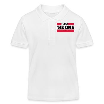 i_am_the_one - Kids Organic Polo Shirt by Stanley/Stella - white - Front