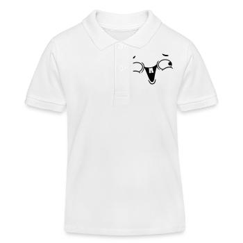 Fou rire de visage - Polo enfant bio Stanley/Stella - blanc - Devant