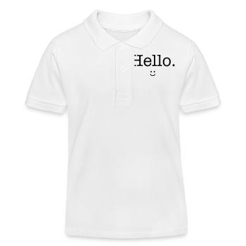 Hello :) - Kinder Organic Poloshirt Mini Sprinter von Stanley/Stella - Weiß - Vorne
