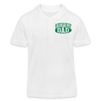 SUPER PAPA - Polo enfant bio Stanley/Stella - blanc - Devant