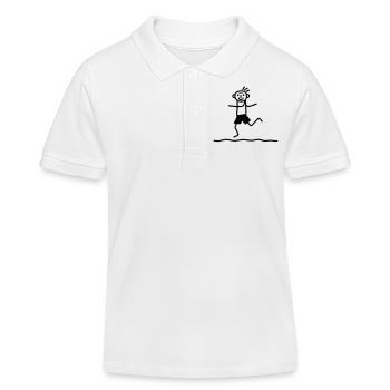 Entspanntes Laufen - Kinder Organic Poloshirt Mini Sprinter von Stanley/Stella - Weiß - Vorne