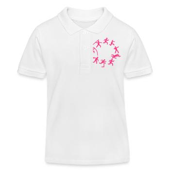 Zehnkampf - Kinder Organic Poloshirt Mini Sprinter von Stanley/Stella - Weiß - Vorne