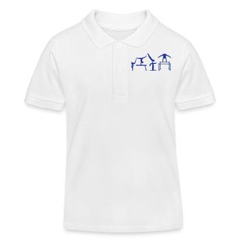 Turnen - Kinder Organic Poloshirt Mini Sprinter von Stanley/Stella - Weiß - Vorne