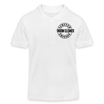 window cleaner limited edition stamp cop - Kids Organic Polo Shirt by Stanley/Stella - white - Front