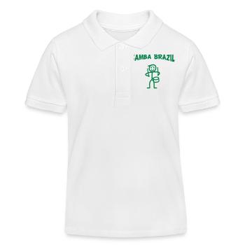 Samba Brazil - Kinder Organic Poloshirt Mini Sprinter von Stanley/Stella - Weiß - Vorne