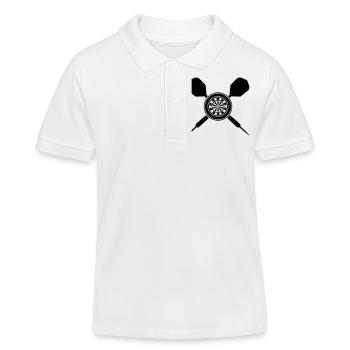 darts design - Kinder Organic Poloshirt Mini Sprinter von Stanley/Stella - Weiß - Vorne